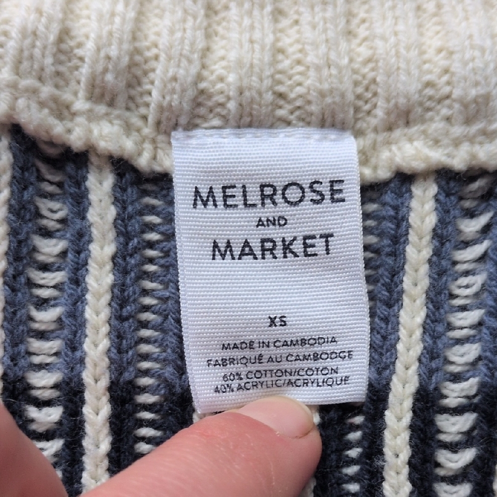 Melrose and Market Cream and Black Striped Cardigan - Picture 3 of 5